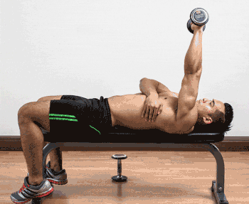 one arm lying triceps extension